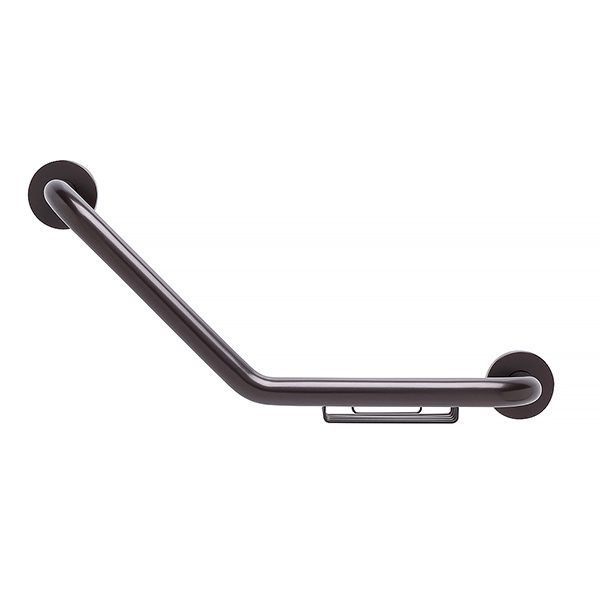 Boomerang Grab Bar with Wire Soap Dish, Oil Rubbed Bronze Finish