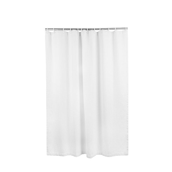 Premium Fabric Shower Curtain, white