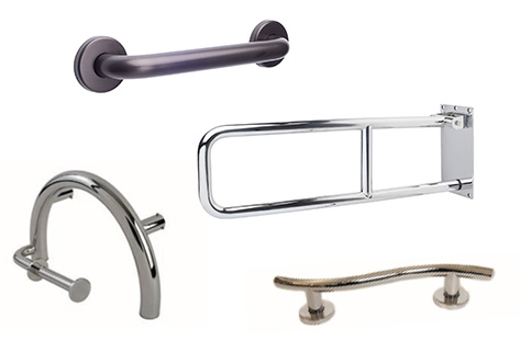 Variety of ADA Compliant grab bars available from CSI Bathware