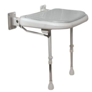 AKW Deluxe Wide Fold Up Shower Seat, GRAY Padding