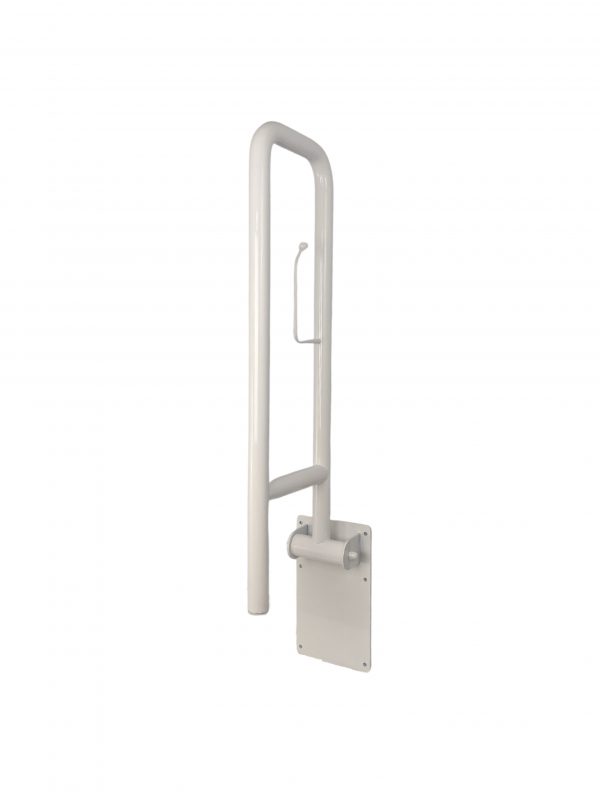 Flip Down, Swing Up Grab Bar with Toilet Paper Holder - Image 3
