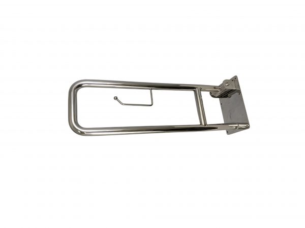 Flip Down, Swing Up Grab Bar with Toilet Paper Holder - Image 9