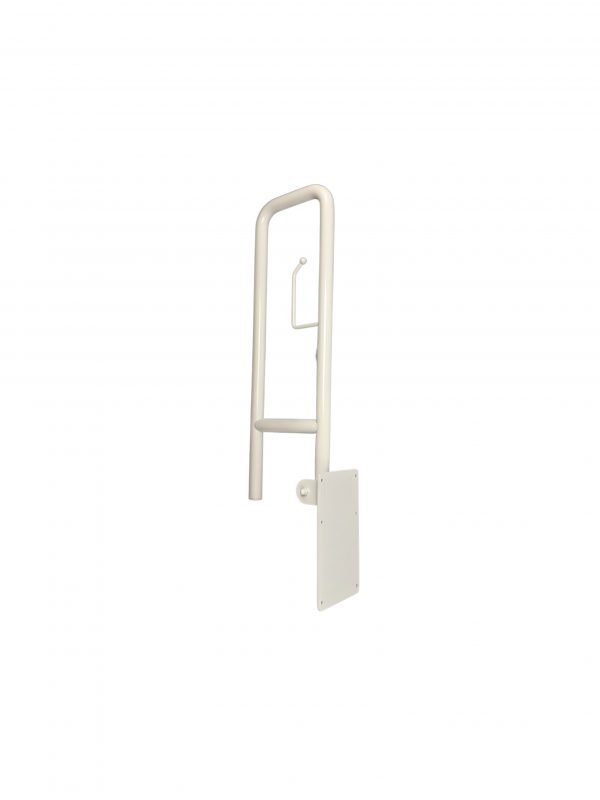 Flip Down, Swing Up Grab Bar with Toilet Paper Holder - Image 4