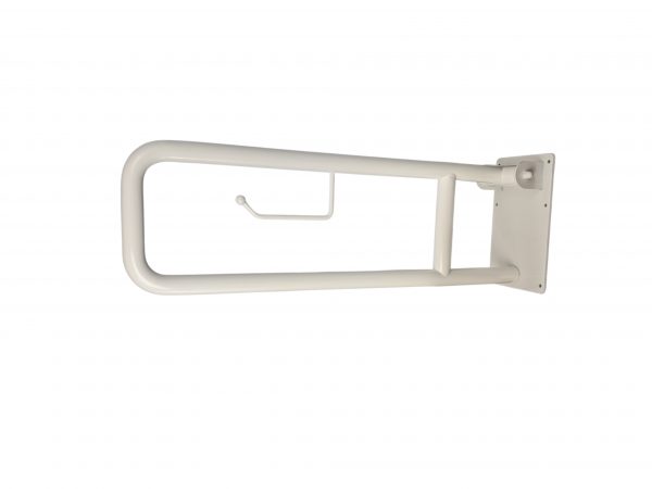Flip Down, Swing Up Grab Bar with Toilet Paper Holder - Image 5