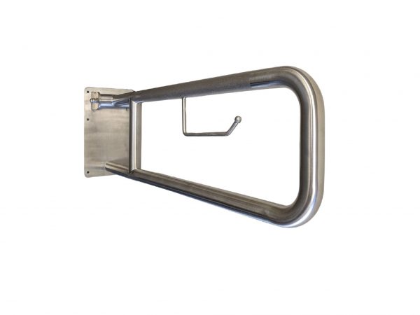 Flip Down, Swing Up Grab Bar with Toilet Paper Holder - Image 13