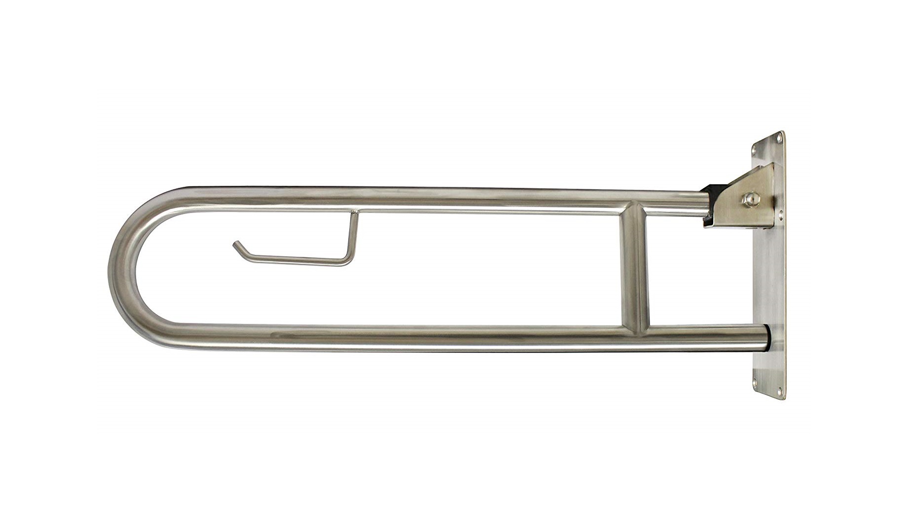 Flip Down, Swing Up Grab Bar with Toilet Paper Holder CSI Bathware