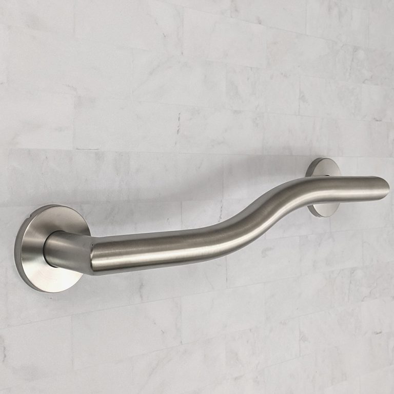 Modern Wave Left Grab Bar CSI Bathware