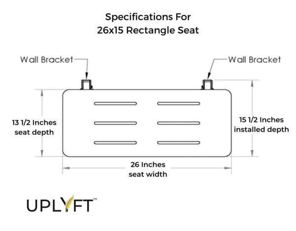 Uplyft Rectangle Wall Mount Shower Seat - Image 22