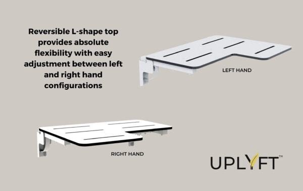 Uplyft L-Shaped Wall Mount Shower Seat - Image 17
