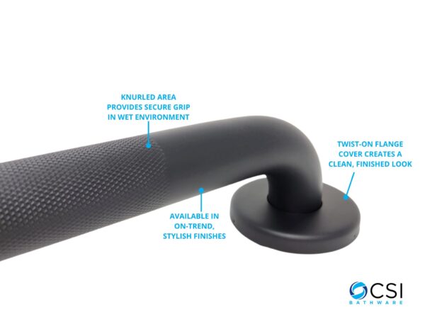Knurled Straight Grab Bar with 1.25" Diameter - Image 4